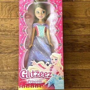 Glitzeez Princess Doll 18" Brown Hair Brown Eyes New NIB